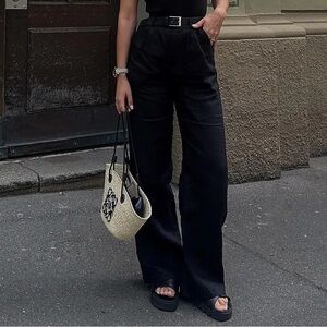 J. CREW BLACK TROUSERS PANTS SLACKS SIZE 14